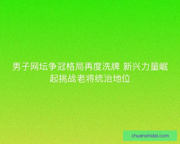 男子网坛争冠格局再度洗牌 新兴力量崛起挑战老将统治地位 男子网坛争冠格局再度洗牌 新兴力量崛起挑战老将统治地位